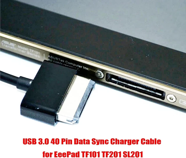Alt view image 2 of 7 - USB 3.0 40 Pin Data Sync Charger Cable for EeePad TF101 TF201 SL201