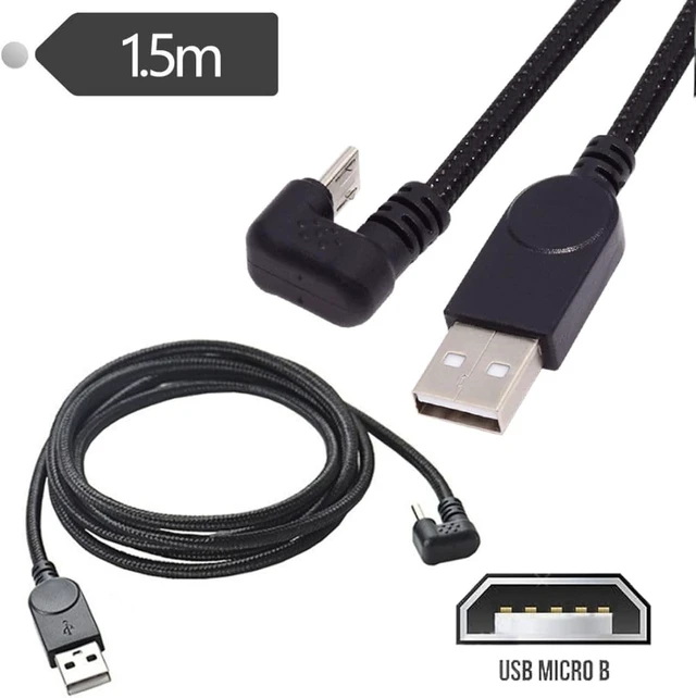 Alt view image 6 of 7 - chenyang USB to Micro USB Cable,USB 2.0 Male to Micro USB 5Pin Male 180 Degree U Shape Angled Charge Data Transfer Extension Cable 1.5M