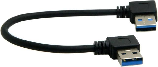 Alt view image 2 of 7 - chenyang USB 3.0 Cable USB 3.0 90 Degree Angled Data Extension Cable for Hard Disk Laptop 0.5M