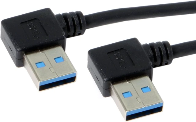 Alt view image 7 of 7 - chenyang USB 3.0 Cable USB 3.0 90 Degree Angled Data Extension Cable for Hard Disk Laptop 0.5M