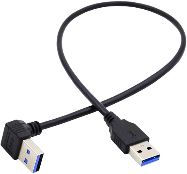 Alt view image 7 of 7 - chenyang USB 3.0 Cable USB 3.0 Type A Male to Male 90 Degree Right Angled Extension Data Cable 40cm