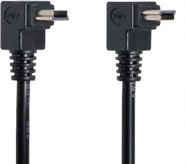 Alt view image 3 of 7 - chenyang 2 Pack Mini USB Extension Cable USB 2.0 Mini USB 5Pin Male to Female 90 Degree Angled Data Power Extension Cable Adapter 0.2M