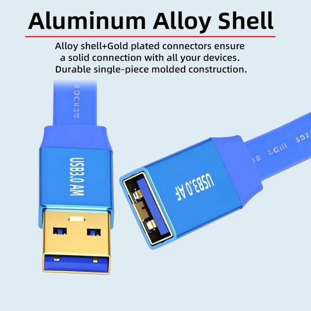 Alt view image 5 of 7 - chenyang USB 3.0 Flat Cable,USB 3.0 Male to Female Data Extension Cable 6.56FT/2.0M