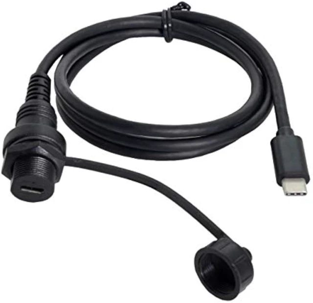 Main image of cablecc Waterproof USB-C Type-C USB 3.1 Extension Flush Car Mount Extension Cable for Dashboard Panel