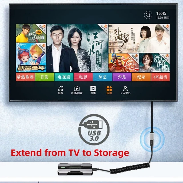 Alt view image 4 of 7 - chenyang USB 3.0 Coiled Cable,USB 3.0 Male to Female High Speed Data Transfer Charging Cable 3.28FT for Phone/Laptop/USB Flash Drive