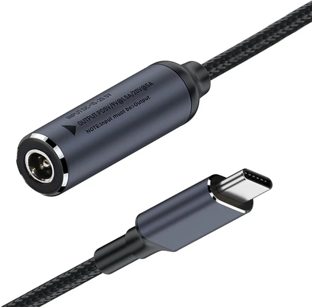Main image of cablecc 100W Charge DC Jack Input 5.5X2.5mm to USB-C Type-C Power Cable for Laptop Phone PD9V 5V 20V