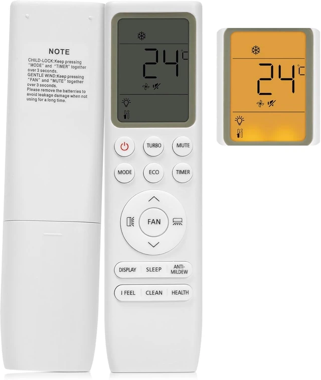Main image of Backlit Replacement AC Remote Control for TCL POYAL OFAAH Air Conditioner