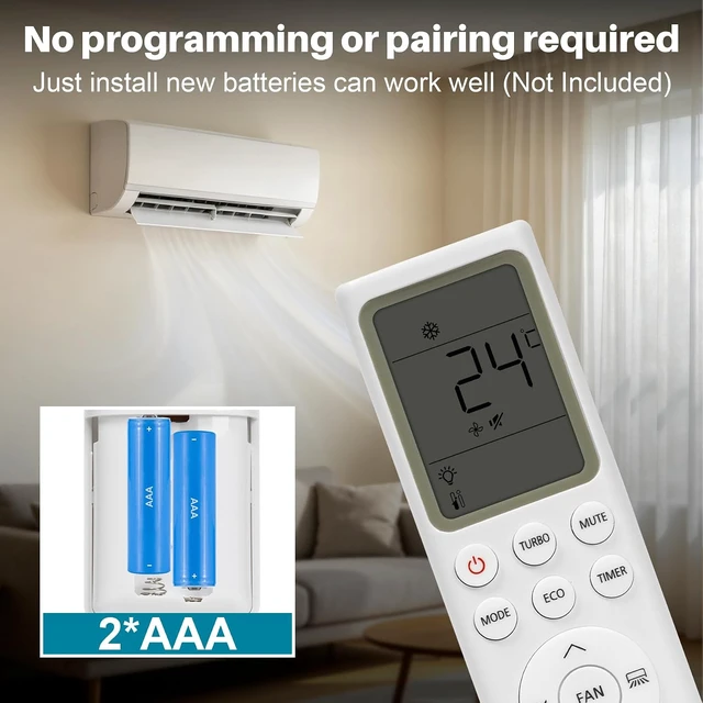 Alt view image 4 of 7 - Backlit Replacement AC Remote Control for TCL POYAL OFAAH Air Conditioner