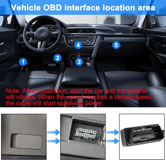 Alt view image 7 of 7 - XMSJSIY OBD Power Cable for Dash Camera Type C OBD2 Power Adapter Hardwire