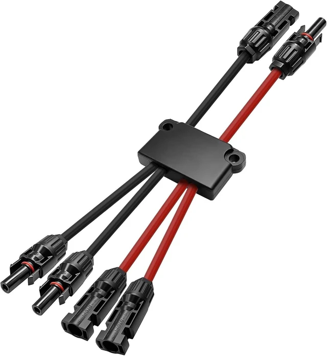 Main image of XMSJSIY Solar Panel Y Branch Connector Parallel 2 to 4 Splitter Adapter