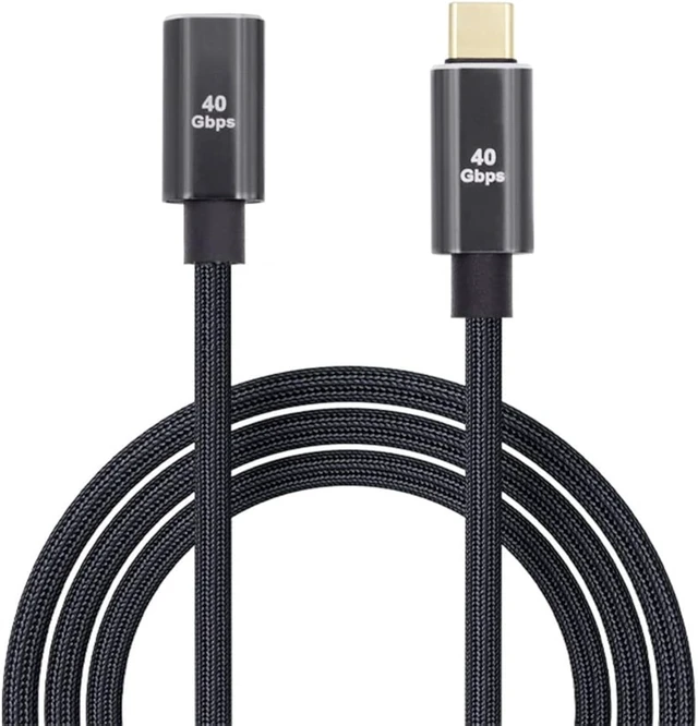 Alt view image 7 of 7 - cablecc 40Gbps USB4 Extension Cable Male to Female with 100W Charging and 8K@60Hz 30cm