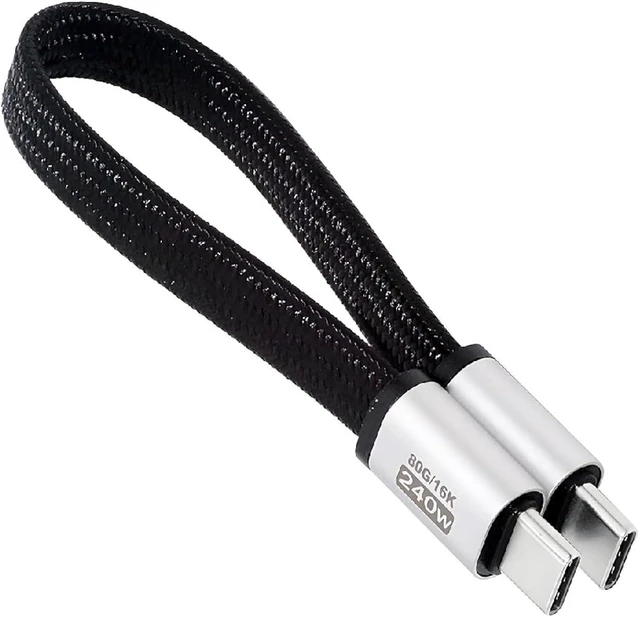Main image of cablecc USB4.0 Gen4 80Gbps Flat Slim FPC Cable Magnetic Connector with 240W and 16K@30hz 8K 5K@60Hz 18cm Compatible with Thunderbolt3/4/5