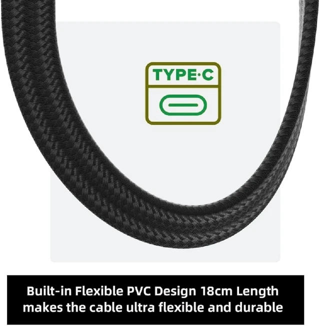Alt view image 6 of 7 - cablecc USB4.0 Gen4 80Gbps Flat Slim FPC Cable Magnetic Connector with 240W and 16K@30hz 8K 5K@60Hz 18cm Compatible with Thunderbolt3/4/5