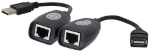 Alt view image 3 of 7 - Cablecc USB Keyboard Mouse Over RJ45 CAT5E CAT6 Cable Extension Extender Cable Adapter