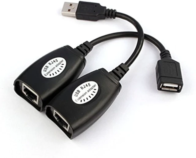 Alt view image 6 of 7 - Cablecc USB Keyboard Mouse Over RJ45 CAT5E CAT6 Cable Extension Extender Cable Adapter