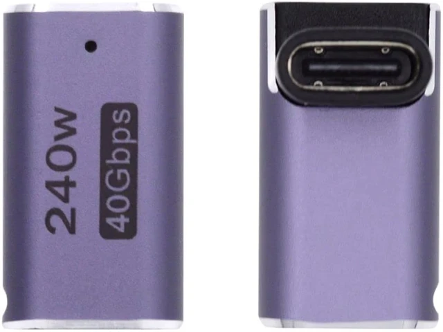 Alt view image 5 of 7 - chenyang USB C Connector,USB4 Type C Female to Female 240W Power 40Gbps Data 8K Video Adapter 90 Degree Angled for NS Phone Laptop