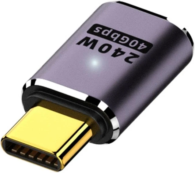 Alt view image 7 of 7 - chenyang USB C Connector,USB4 Type C Female to Female 240W Power 40Gbps Data 8K Video Adapter 90 Degree Angled for NS Phone Laptop