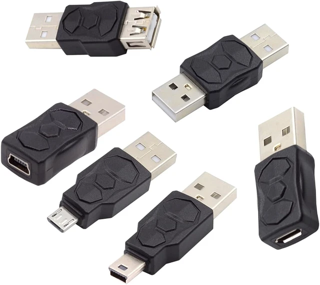 Alt view image 6 of 7 - cablecc 5pcs/lot 480Mbps Data Micro USB 2.0 OTG Mini USB 5Pin Type-A Male to Female 5V 2A Power Charge Adapter