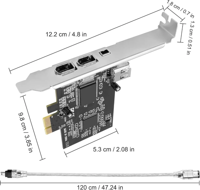 Alt view image 2 of 7 - XMSJSIY PCI-E 1X to 1394 Firewire Riser Expansion Capture Card Controller