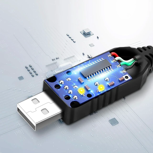 Alt view image 5 of 7 - XMSJSIY USB to TTL Serial Cable USB Type-A FTDI to 4pin TTL UART Module Data Download Cable Serial Converter Adapter Compatible with Windows - 1M / 3.28FT