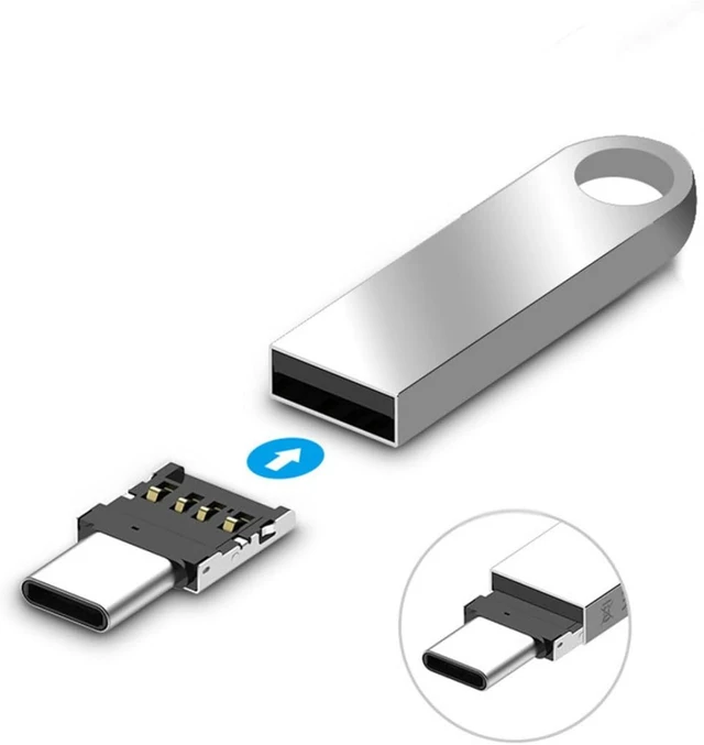 Alt view image 5 of 7 - chenyang 5 Pack USB C OTG Adapter USB C Male to USB 2.0 Female Ultra Mini Size Connector Adapter