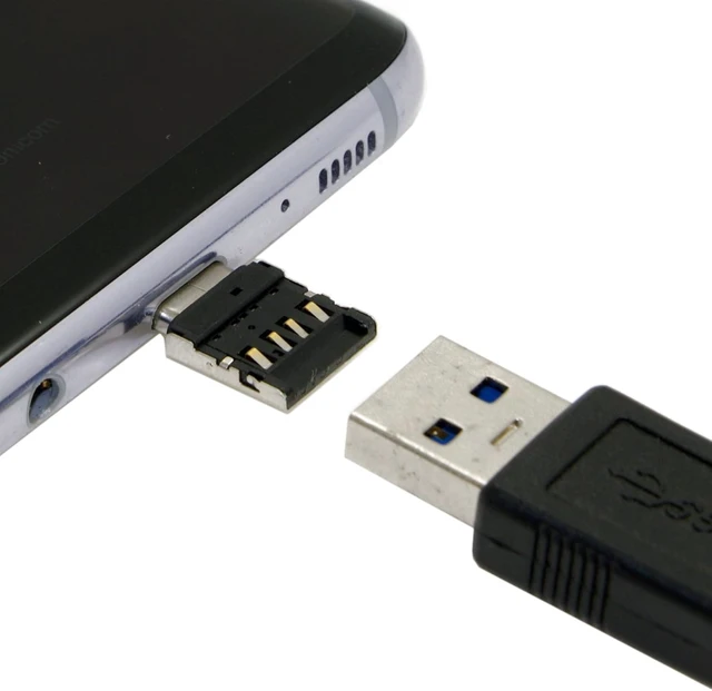 Alt view image 7 of 7 - chenyang 5 Pack USB C OTG Adapter USB C Male to USB 2.0 Female Ultra Mini Size Connector Adapter