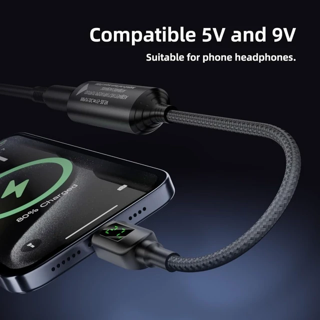 Alt view image 5 of 7 - chenyang DC Power to USB C Converter,USB C to DC 7.9x5.4MM PD 140W Fast Charging Nylon Braided Cable Compatible 5V/9V/20V