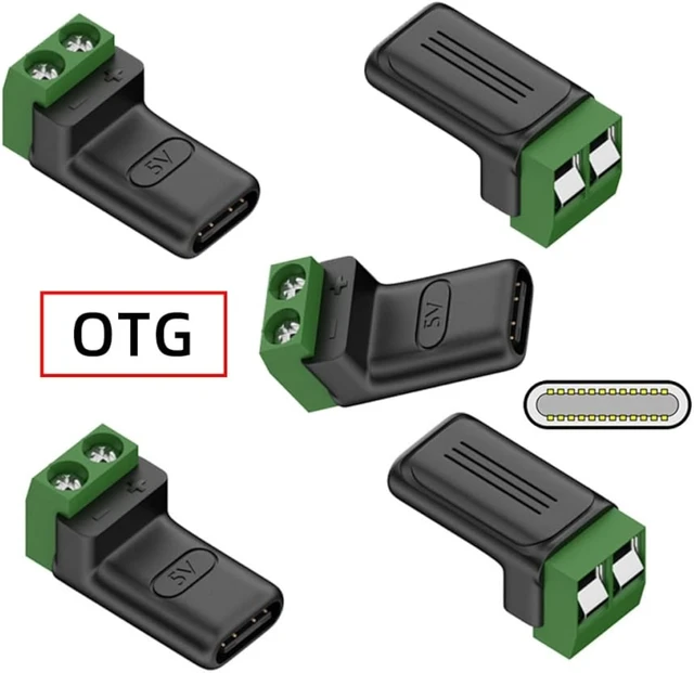 Alt view image 3 of 7 - cablecc 5pcs/Set DIY OEM Repair Solderless Connector Type-C Female Socket OTG Connector to 2Pin Terminal Output DIY OEM DC 5V Power