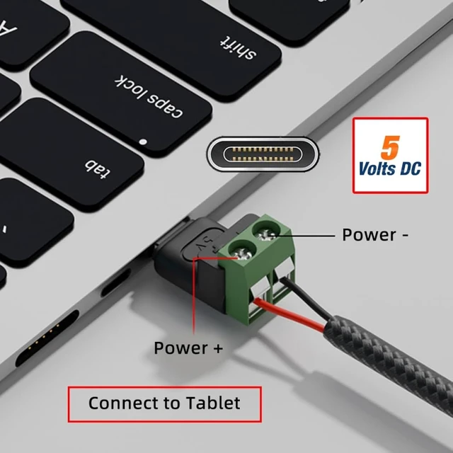 Alt view image 7 of 7 - cablecc 5pcs/Set DIY OEM Repair Solderless Connector Type-C Female Socket OTG Connector to 2Pin Terminal Output DIY OEM DC 5V Power