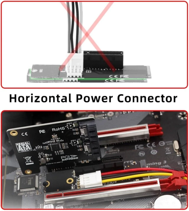 Alt view image 2 of 7 - cablecc PCI-E 4.0 NVMe M-Key M.2 NGFF Extender to PCI-E X1 X4 X8 X16 Graphics Card Riser Adapter PCI-Express for M2 2260 2280