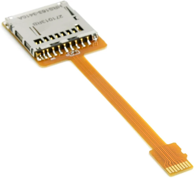 Main image of cablecc Micro SD TF Memory Card Kit Male to SD Female Extension Soft Flat FPC Cable Extender 10cm