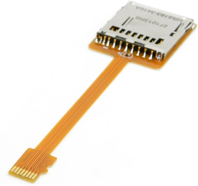 Alt view image 7 of 7 - cablecc Micro SD TF Memory Card Kit Male to SD Female Extension Soft Flat FPC Cable Extender 10cm
