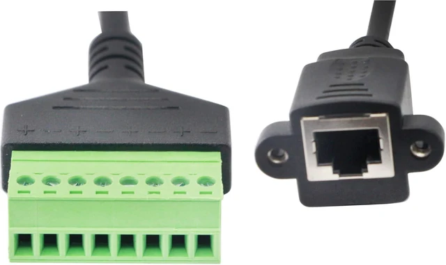 Alt view image 2 of 7 - XMSJSIY RJ45 8P8C Female to 8 Pin Screw Terminal Adaptor, Cat5/6/7 Ethernet Extender, CCTV DVR Network Signal Extension