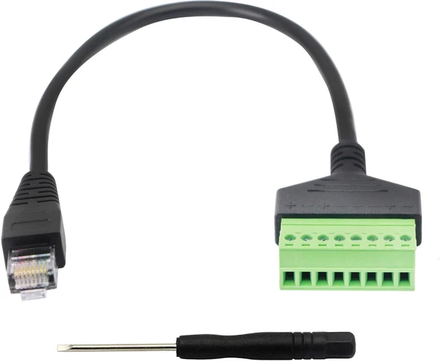 Alt view image 6 of 7 - XMSJSIY RJ45 8P8C Female to 8 Pin Screw Terminal Adaptor, Cat5/6/7 Ethernet Extender, CCTV DVR Network Signal Extension