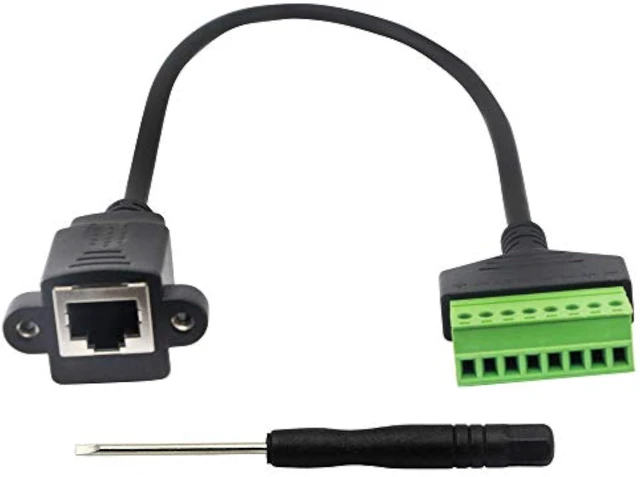 Alt view image 7 of 7 - XMSJSIY RJ45 8P8C Female to 8 Pin Screw Terminal Adaptor, Cat5/6/7 Ethernet Extender, CCTV DVR Network Signal Extension