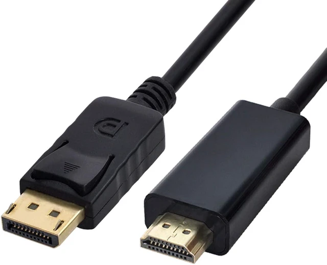 Main image of chenyang DisplayPort to HDMI Display Cable,Gold-Plated DisplayPort Male to HDMI Male Uni-Directional Adapter 1920x1200 1080P 6ft
