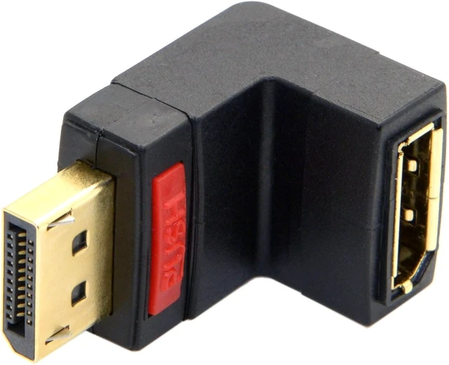 Alt view image 6 of 7 - chenyang Up & Down Angled 90 Degree DP DisplayPort Male to Female Extension Adapter 4K 60hz