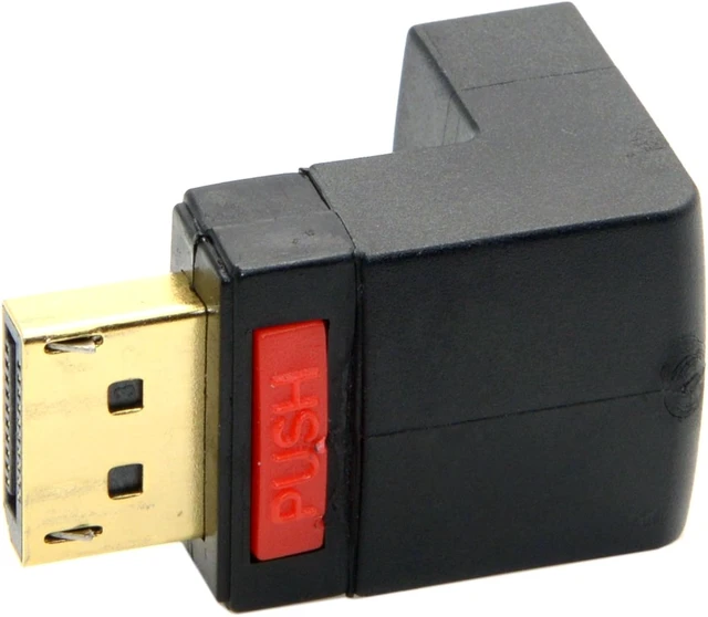 Alt view image 4 of 7 - chenyang Up & Down Angled 90 Degree DP DisplayPort Male to Female Extension Adapter 4K 60hz