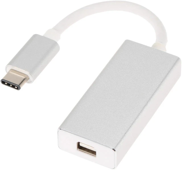 Main image of chenyang USB-C USB 3.1 Type C Source to Mini DisplayPort DP Sink Displays 4K 1080p HDTV Adapter Cable with Silver Aluminium Case for Laptop MAC
