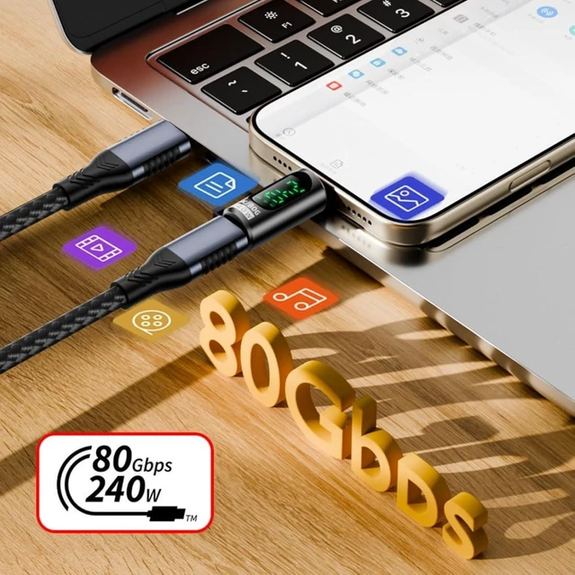 Alt view image 3 of 7 - chenyang USB C Digital Display Expansion Adapter Support PD 240W/80Gbps/8K@60Hz Video/OTG Compatible with Thunderbolt3/4