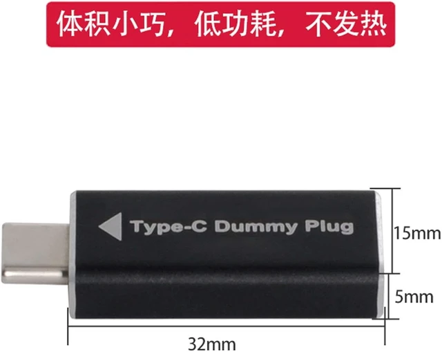 Alt view image 5 of 7 - chenyang CY USB-C Type-C Adapter Displayport Virtual Display Adapter Type-C USB-C DDC EDID Dummy Plug Headless Ghost Display Emulator 1920x1080p@60Hz