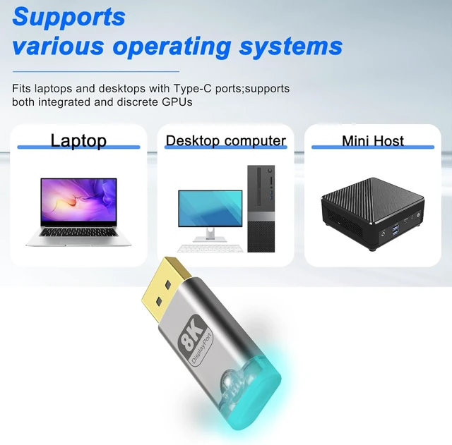 Alt view image 7 of 7 - XMSJSIY 8K DP Dummy Plug Display EDID Emulator DisplayPort Virtual Monitor