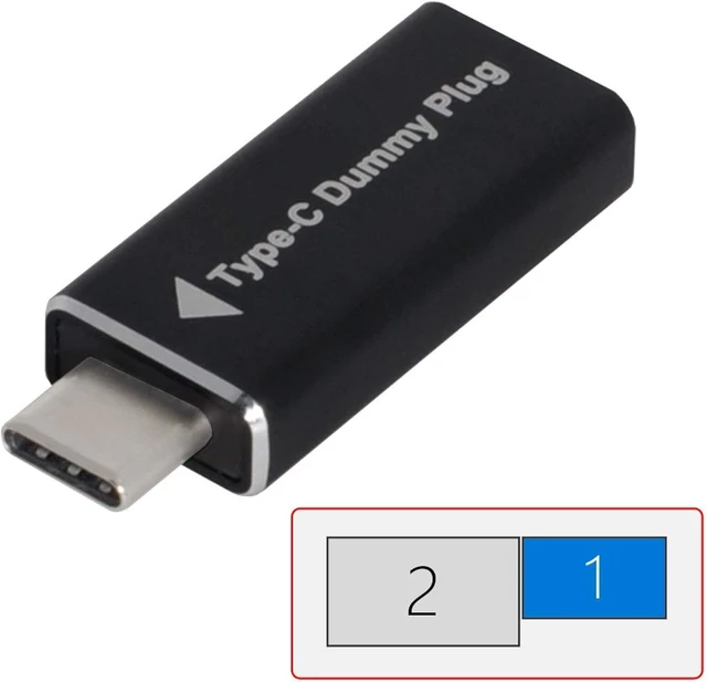 Alt view image 2 of 7 - chenyang USB-C Display Adapter, CY USB-C Dummy Plug Virtual Display Emulator, 1920x1080p@60Hz, Compatible with Desktop, Laptop, Windows, OSX, Linux