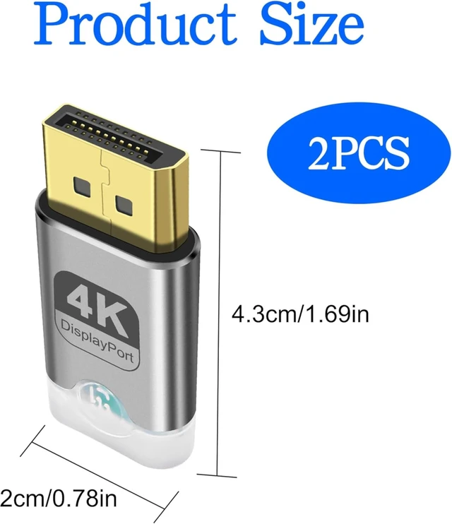 Alt view image 2 of 7 - XMSJSIY 4K DP Dummy Plug DisplayPort Display EDID Emulator Headless Ghost
