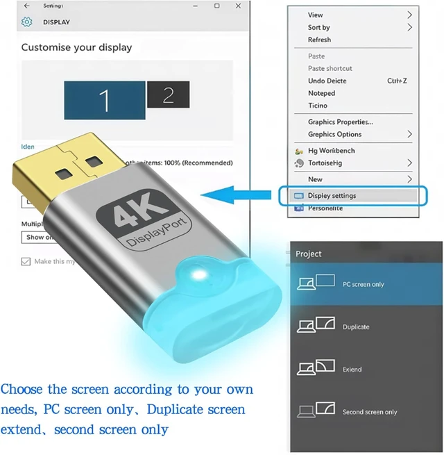 Alt view image 3 of 7 - XMSJSIY 4K DP Dummy Plug DisplayPort Display EDID Emulator Headless Ghost
