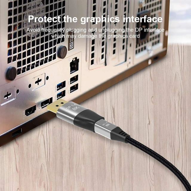 Alt view image 3 of 7 - chenyang Mini DisplayPort to DisplayPort(Mini DP to DP) Adapter DisplayPort to Mini DisplayPort Converter for PC Laptop TV Monitor
