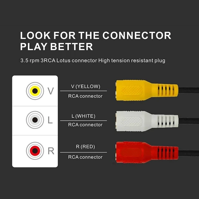 Alt view image 6 of 7 - chenyang 11.81 Inch 3.5mm to 3 RCA AV Short Cable,3.5mm Mini AV to 3 RCA (Phono) Audio Video Output Cable for DVD/TV/VCR/Projector