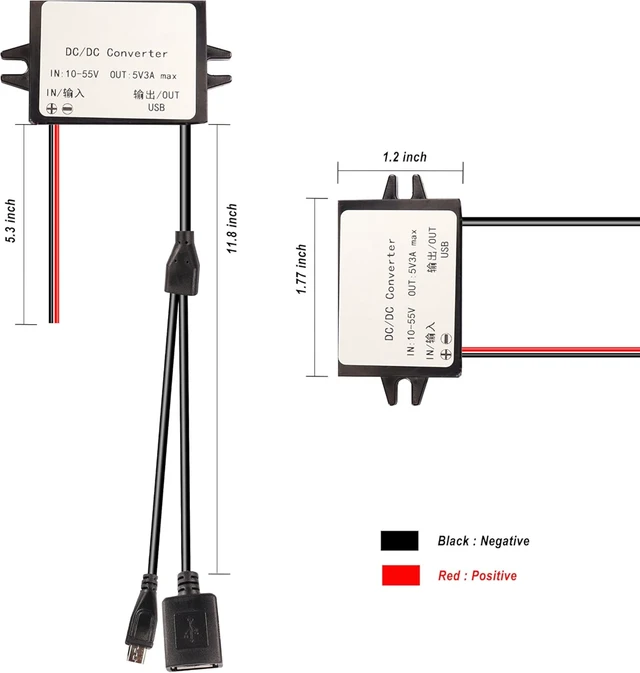 Alt view image 2 of 7 - XMSJSIY 12V 36V 48V to 5V USB Step-Down Converter DC Buck Module Adapter