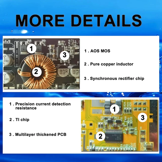 Alt view image 6 of 7 - XMSJSIY 12V 36V 48V to 5V USB Step-Down Converter DC Buck Module Adapter