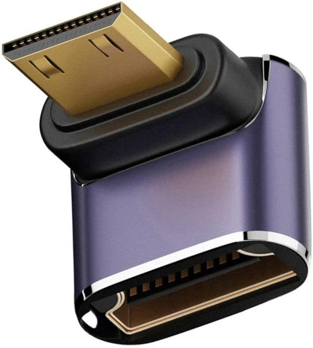 Main image of chenyang Mini HDMI 2.1 Converter Adapter,Mini HDMI Male to HDMI Female 90 Degree Down Angled UHD Extension Converter Adapter